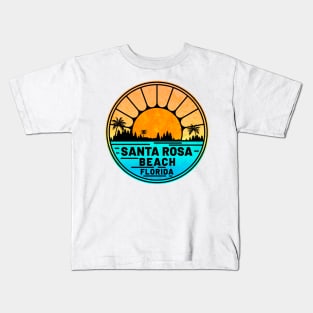 Santa Rosa Beach Florida Palms Panhandle Emerald Coast 30A Kids T-Shirt